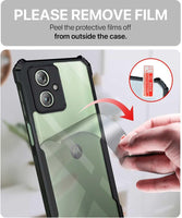 VAKIBO Super Premium Black Border Transparent Case With Corner Protection & Camera Protection Suitable for Moto G54