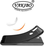 VAKIBO Carbon Fiber Brushed Black Coloured Soft TPU Back Cover Case With Camera Protection Ring Suitable for Moto G
