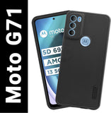 VAKIBO Dotted Black Coloured Made with Silicon Rubber TPU Back Cover Case Suitable for Moto G71