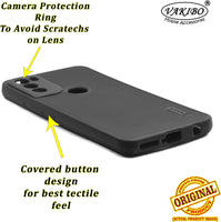 VAKIBO Dotted Black Coloured Made with Silicon Rubber TPU Back Cover Case Suitable for Moto G71