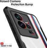 VAKIBO Super Premium Black Border Transparent Case With Corner Protection & Camera Protection Suitable for iQOO 11 5G