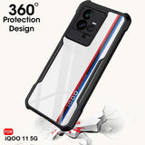 VAKIBO Super Premium Black Border Transparent Case With Corner Protection & Camera Protection Suitable for iQOO 11 5G