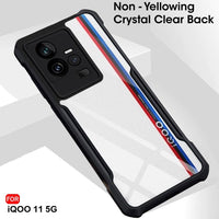 VAKIBO Super Premium Black Border Transparent Case With Corner Protection & Camera Protection Suitable for iQOO 11 5G