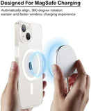 VAKIBO Megnatic Magsafe Transparent Soft with Hard back Back Cover Case With Camera Protection Ring Suitable for Apple iPhone 15