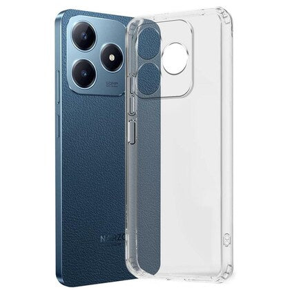 VAKIBO Premium Clear 1.5MM Thick Transparent Soft TPU Rubber Back Cover Case With Camera Protection Suitable for Realme Narzo N63