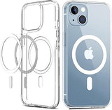 VAKIBO Megnatic Magsafe Transparent Soft with Hard back Back Cover Case With Camera Protection Ring Suitable for Apple iPhone 13