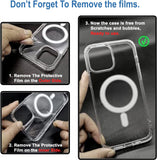 VAKIBO Megnatic Magsafe Transparent Soft with Hard back Back Cover Case With Camera Protection Ring Suitable for Apple iPhone 14