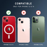 VAKIBO Megnatic Magsafe Transparent Soft with Hard back Back Cover Case With Camera Protection Ring Suitable for Apple iPhone 14