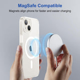 VAKIBO Megnatic Magsafe Transparent Soft with Hard back Back Cover Case With Camera Protection Ring Suitable for Apple iPhone 14