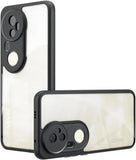 VAKIBO Best Selling Black and Transparent Coloured Made With Soft TPU and Acrylic Back Cover Case With 4 Corner and Camera Protection Suitable for Vivo T4 Ultra