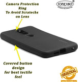 VAKIBO Niukin Dotted Design Black Coloured Soft TPU Rubber Back Cover Case With Camera Protection Ring Suitable for Nokia 6.1 Plus
