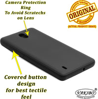 VAKIBO Matte Frosted Black Coloured Soft TPU Back Cover Case Suitable for Nokia C01 Plus