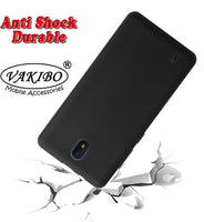 VAKIBO Matte Frosted Black Coloured Soft TPU Back Cover Case Suitable for Nokia C01 Plus