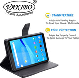 VAKIBO Mercury Premium Purple Coloured made With Canvas and TPU Flip Cover Case Suitable for Nokia Tab T20