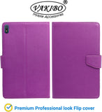 VAKIBO Mercury Premium Purple Coloured made With Canvas and TPU Flip Cover Case Suitable for Nokia Tab T20
