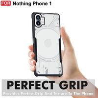 VAKIBO Super Premium Black Border Transparent Case With Corner Protection & Camera Protection Suitable for Nothing Phone 1