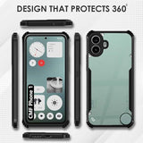 VAKIBO Super Premium Black Border Transparent Case With Corner Protection & Camera Protection Suitable for Nothing Phone CMF 1