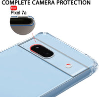 VAKIBO Premium Clear 1.5MM Thick Transparent Soft TPU Rubber Back Cover Case With Camera Protection Suitable for Google Pixel 7a