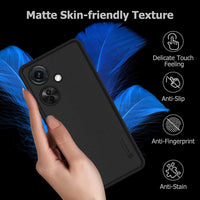 VAKIBO Dotted Black Coloured Made with Silicon Rubber TPU Back Cover Case Suitable for OnePlus Nord CE3 Lite