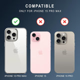 VAKIBO Megnatic Magsafe Grey Coloured Soft with Hard back Back Cover Case With Camera Protection Ring Suitable for iPhone 15 Pro Max