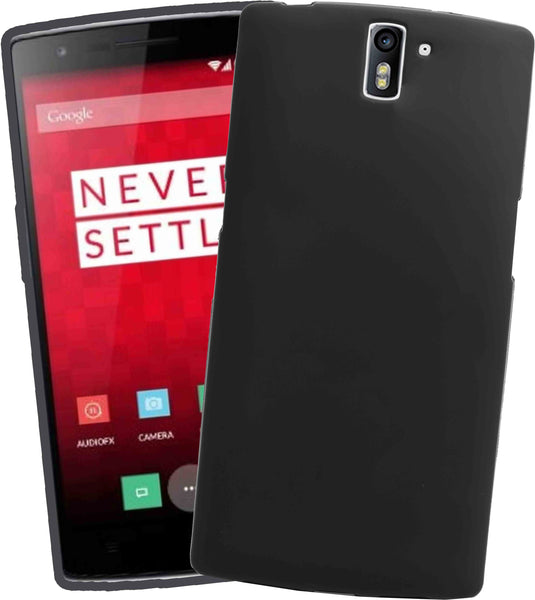 VAKIBO Matte Frosted Black Coloured Soft TPU Back Cover Case Suitable for OnePlus One