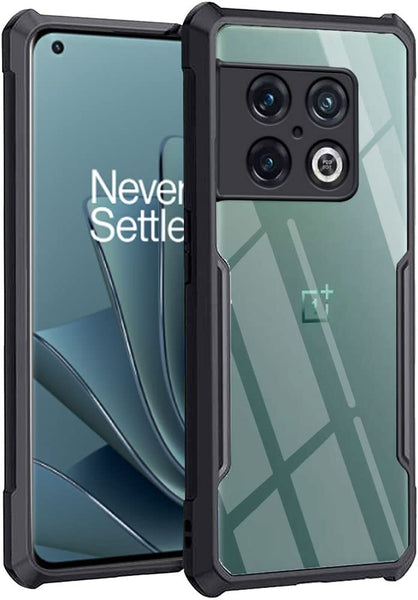 VAKIBO Super Premium Black Border Transparent Case With Corner Protection & Camera Protection Suitable for OnePlus 10 Pro