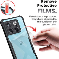 VAKIBO Super Premium Black Border Transparent Case With Corner Protection & Camera Protection Suitable for OnePlus 10T