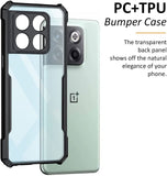 VAKIBO Super Premium Black Border Transparent Case With Corner Protection & Camera Protection Suitable for OnePlus 10T