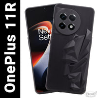 VAKIBO Bat Man 3D Mask Design Black Coloured Soft TPU Back Cover Case With Camera Protection Ring Suitable for Oneplus 11R