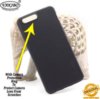 VAKIBO Niukin Dotted Design Black Coloured Soft TPU Rubber Back Cover Case With Camera Protection Ring Suitable for OnePlus 5