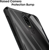 VAKIBO Super Premium Black Border Transparent Case With Corner Protection & Camera Protection Suitable for Oneplus 6T