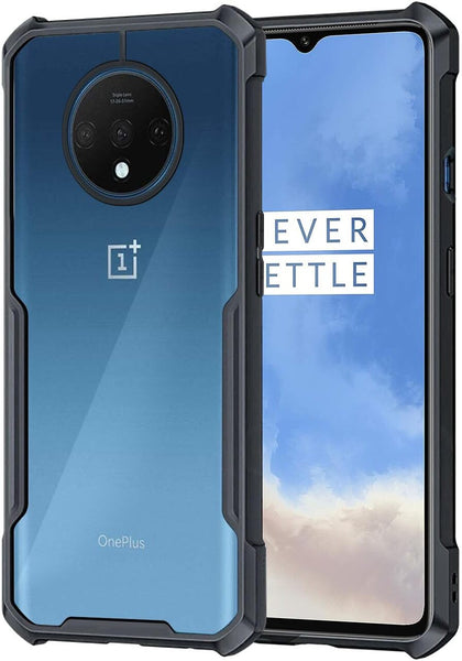 VAKIBO Super Premium Black Border Transparent Case With Corner Protection & Camera Protection Suitable for Oneplus 7T