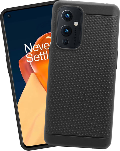 VAKIBO Dotted Design Black Coloured Soft TPU Back Cover Case Suitable for Oneplus 9