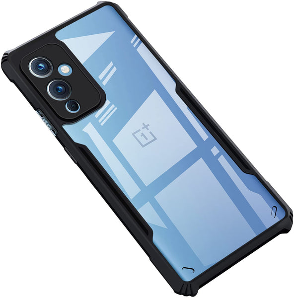 VAKIBO Super Premium Black Border Transparent Case With Corner Protection & Camera Protection Suitable for Oneplus 9