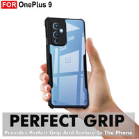 VAKIBO Super Premium Black Border Transparent Case With Corner Protection & Camera Protection Suitable for Oneplus 9