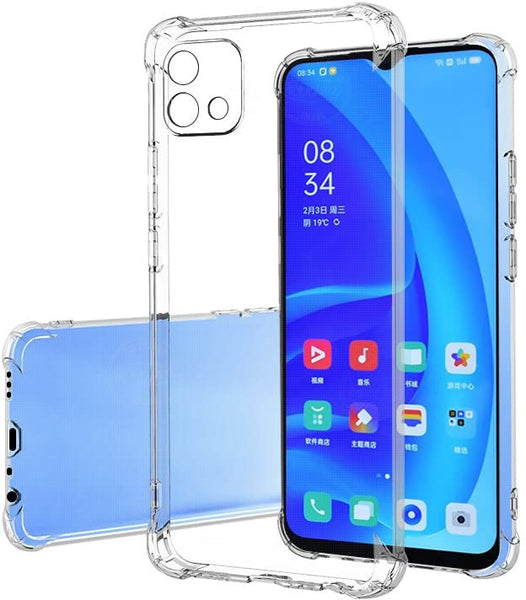VAKIBO Super Premium Soft TPU Transparent Case With Dustplug,Side Grip,Corner Protection,lanyard Cuts,Camera Protection Suitable for Oppo A16e
