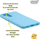 VAKIBO 1.2 MM Thick Sky Blue Coloured Soft TPU Rubber Back Cover Case With Camera Protection Ring Suitable for Oppo A53s