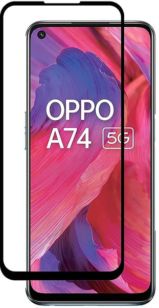 Super Premium Quality Tempered Glass Screen Guard Protector With Black Border Suitable For Oppo A54