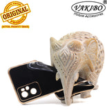 VAKIBO Golden Chrome Border Black Coloured Soft TPU Back Cover Case With Camera Protection Suitable for Oppo A96