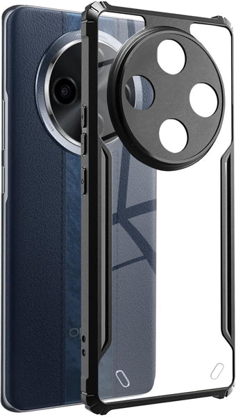 VAKIBO Super Premium Black Border Transparent Case With Corner Protection & Camera Protection Suitable for Oppo F27 Pro