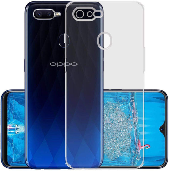 VAKIBO Super Premium Soft TPU Transparent Case With Dustplug,Side Grip,Corner Protection,lanyard Cuts,Camera Protection Suitable for Oppo A5s