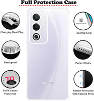 VAKIBO Premium Clear 1.5MM Thick Transparent Soft TPU Rubber Back Cover Case With Camera Protection Suitable for OPPO K12x 5G