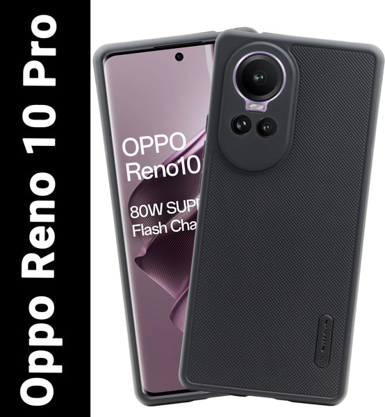 VAKIBO Dotted Black Coloured Made with Silicon Rubber TPU Back Cover Case Suitable for Oppo Reno 10 Pro