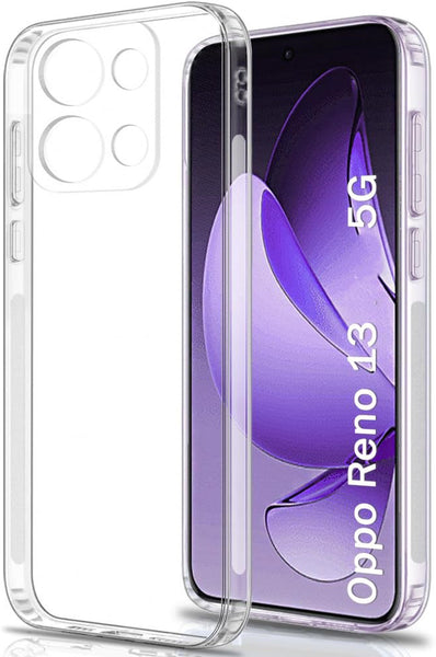 VAKIBO Premium Clear 1.5MM Thick Transparent Soft TPU Rubber Back Cover Case With Camera Protection Suitable for Oppo Reno 13