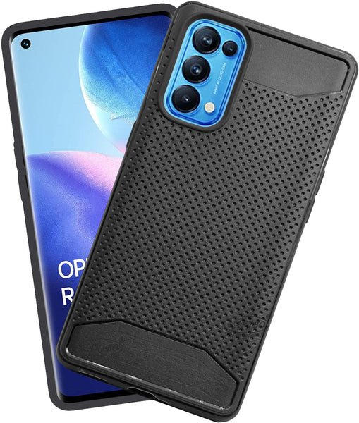 VAKIBO Dotted Design Black Coloured Soft TPU Back Cover Case Suitable for Oppo Reno 5 Pro