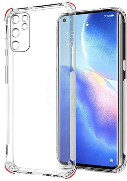 VAKIBO Super Premium Soft TPU Transparent Case With Dustplug,Side Grip,Corner Protection,lanyard Cuts,Camera Protection Suitable for Oppo Reno 6 Pro