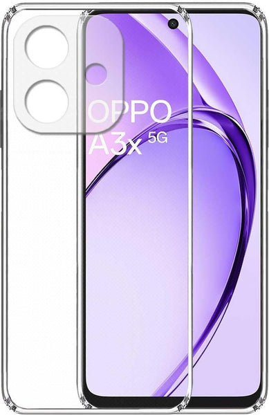 VAKIBO Premium Clear 1.5MM Thick Transparent Soft TPU Rubber Back Cover Case With Camera Protection Suitable for Oppo A3X