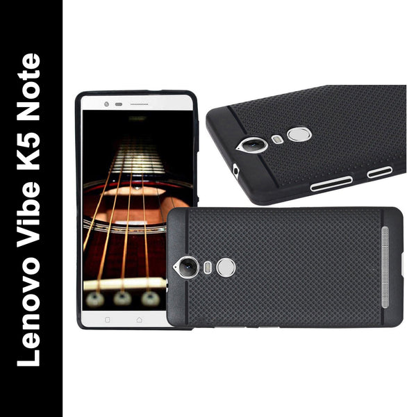 VAKIBO Dotted Design Black Coloured Soft TPU Back Cover Case Suitable for Lenovo K5 Note