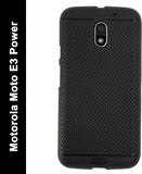 VAKIBO Dotted Design Black Coloured Soft TPU Back Cover Case Suitable for Moto E3 Power