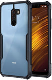 VAKIBO Best Selling Black and Transparent Back Cover Case Made With Soft TPU and Acrylic With 4 Corner and Camera Protection Suitable for Mi Poco F1